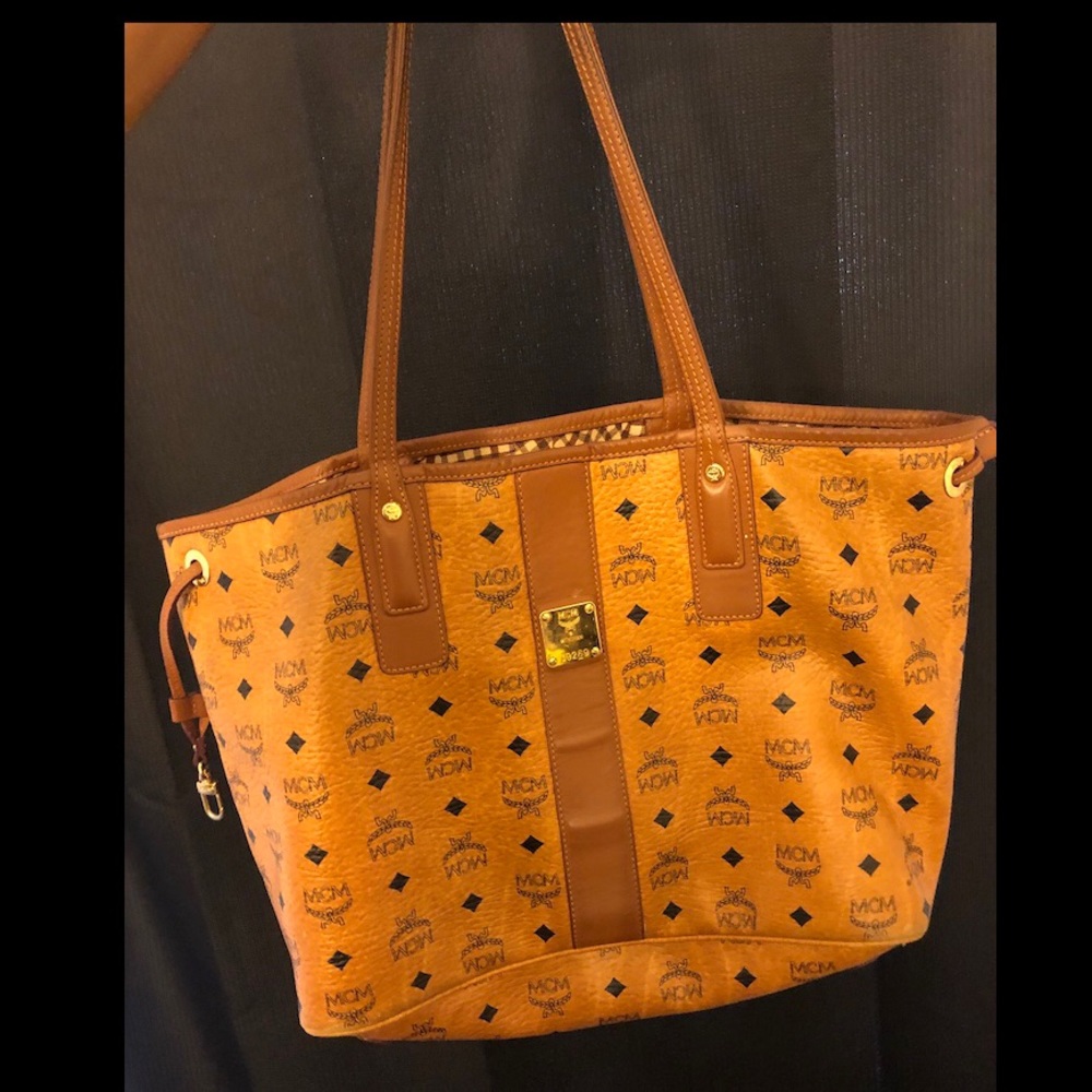 Authentic MCM Medium Visetos Tote Bag